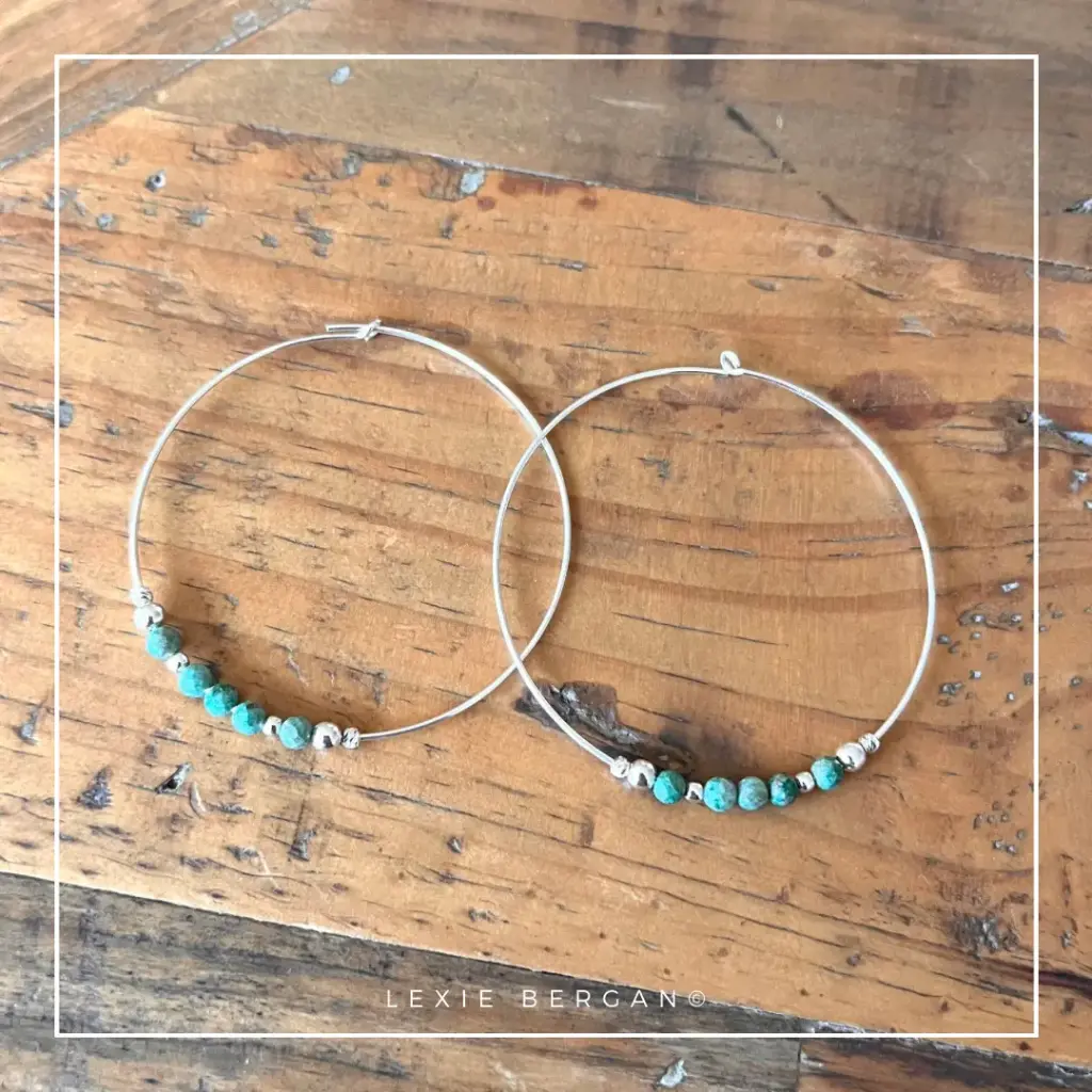 Créoles Argent 925 et Chrysocolle
