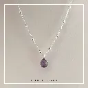 Collier Maille Forçat et Boule 1x1 Goutte Améthyste