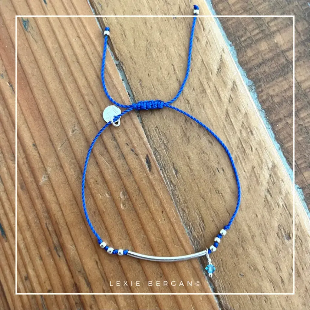 Bracelet Cordon Blue Sky