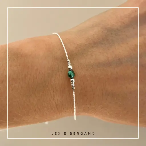 [BRCOBLMICPT] Bracelet cordon Le Minimaliste Emeraude