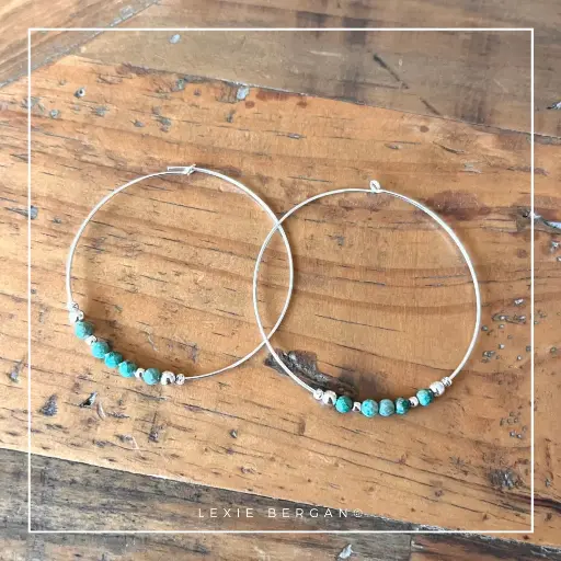 [BOCRCH] Créoles Argent 925 et Chrysocolle